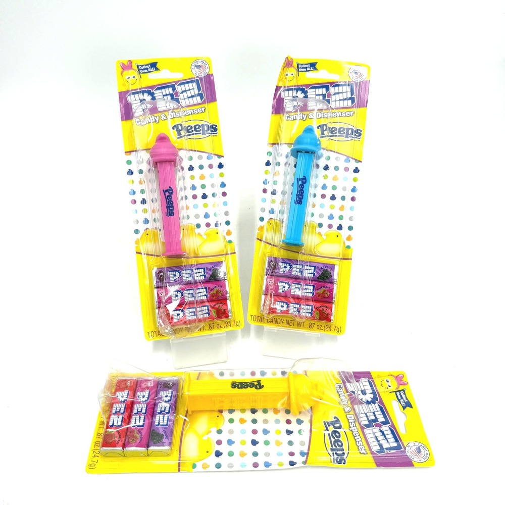 Candy Dispensers NEW Peeps Easter Bunny 4 Pack Set PEZ Exp 2028